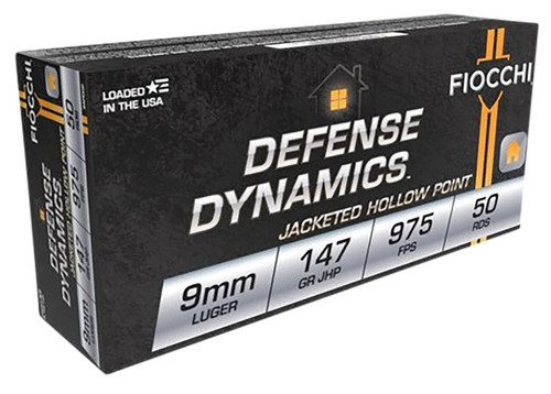 Fiocchi Defense Dynamics Subsonic Centerfire Luger Cartridge JHP Ammo