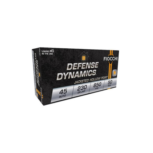 Fiocchi Defense Dynamics Subsonic Centerfire ACP Cartridge JHP Ammo