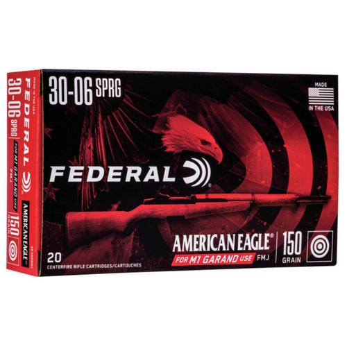 Federal American Eagle Hyper Velocity Centerfire Springfield Cartridge FMJ Ammo