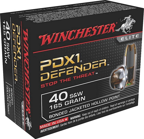 Winchester Defender Standard Velocity Centerfire Smith & Wesson Bonded Jacket Cartridge Ammo