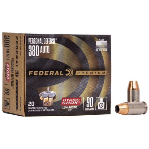 Federal Premium Personal Defense Subsonic Centerfire ACP Hydra-Shok Cartridge JHP Ammo