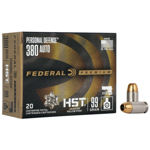 Federal Premium Personal Defense Subsonic Centerfire ACP HST Cartridge JHP Ammo