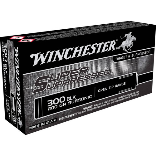 Winchester Super Suppressed Standard Velocity Centerfire Open Tip Range Cartridge Ammo