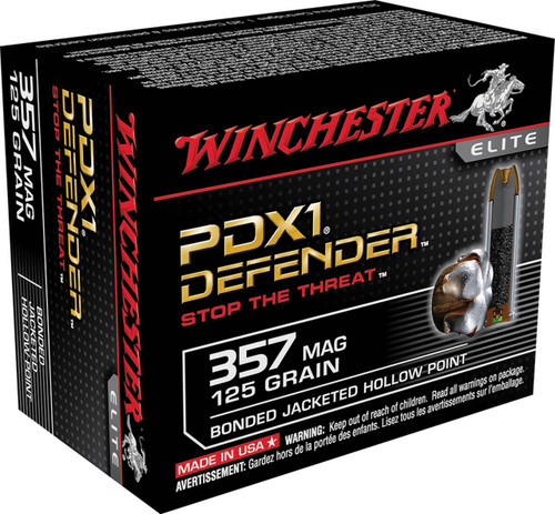 Winchester Defender High Velocity Centerfire Magnum Bonded Jacket Cartridge HP Ammo