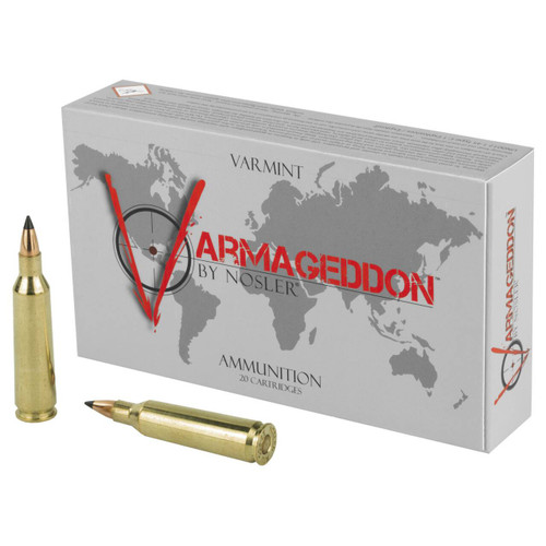 Nosler Varmageddon Hyper Velocity Centerfire Remington Flat Base Tipped Cartridge Ammo