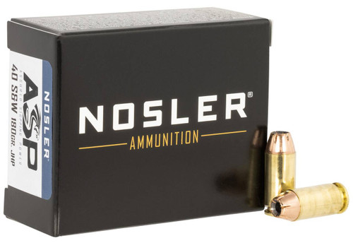 Nosler ASP Subsonic Centerfire Smith & Wesson Cartridge JHP Ammo