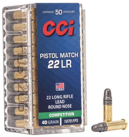 CCI Pistol Match Standard Velocity Lead Cartridge RN Ammo