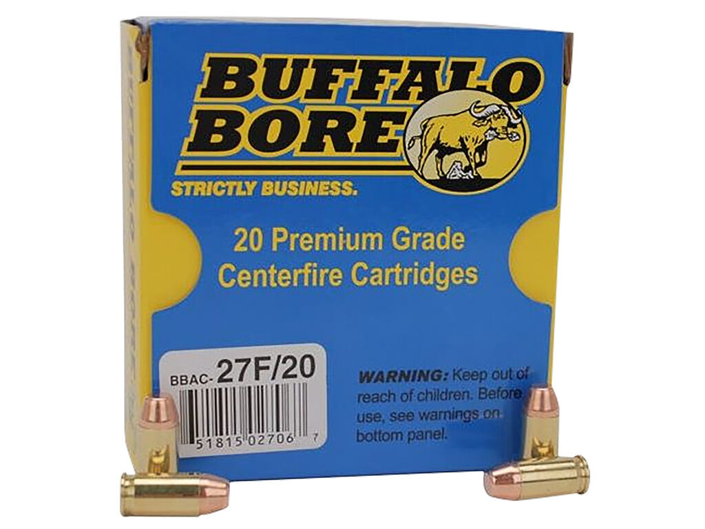 380 Auto Ammo - Buffalo Bore Ammo Standard Pressure Strictly Business Flat Nose Case FMJ Buffalo Bore Standard Pressure Strictly Business Flat Nose Case FMJ Ammo