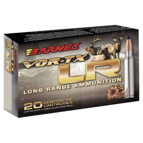 Barnes Vor-TX LR Hyper Velocity Centerfire LRX Boat Tail Cartridge Ammo