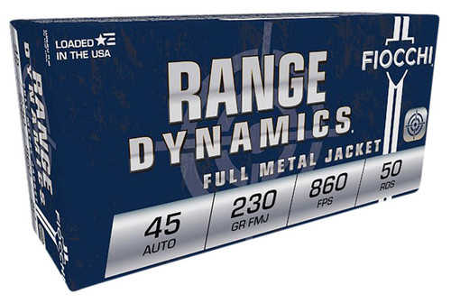 45 ACP/Auto Ammo - Fiocchi Range Dynamics Subsonic Centerfire Ammo ACP Cartridge FMJ Fiocchi Range Dynamics Subsonic Centerfire ACP Cartridge FMJ Ammo