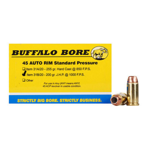 Buffalo Bore Standard Pressure Strictly Business Jacket HP Ammo