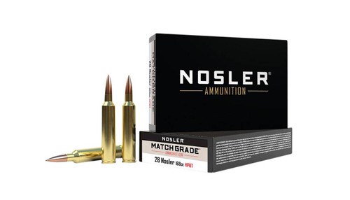 28 Nosler Ammo - Match Grade Hyper Velocity Centerfire Ammo Custom Competition Boat Tail Match Grade Hyper Velocity Centerfire Custom Competition Boat Tail Ammo
