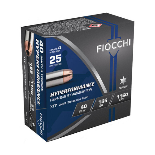 Fiocchi Hyperformance Standard Velocity Centerfire Smith & Wesson Cartridge JHP Ammo