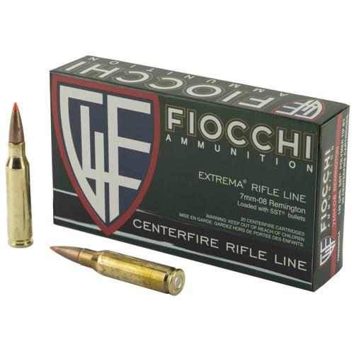 7mm-08 Rem Ammo - Fiocchi Extrema Hyper Velocity Centerfire Ammo Super Shock Tip Cartridge Fiocchi Extrema Hyper Velocity Centerfire Super Shock Tip Cartridge Ammo