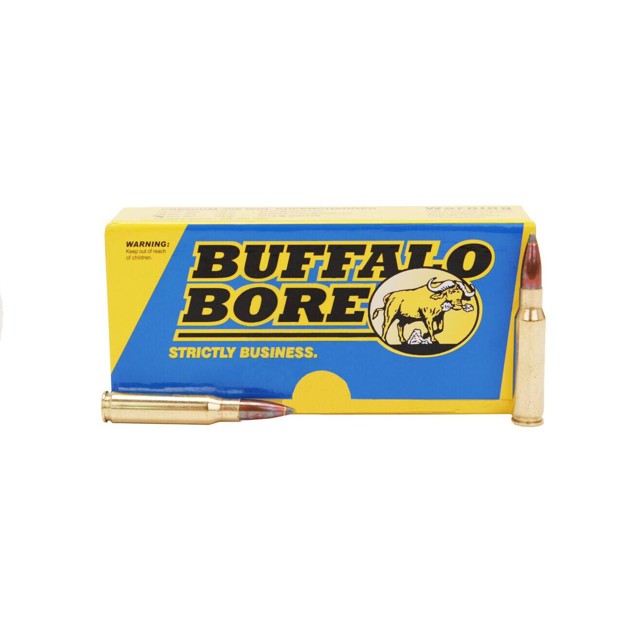308/7.62x51mm Ammo - Buffalo Bore Ammo Premium Strictly Business Spitzer Supercharged Buffalo Bore Premium Strictly Business Spitzer Supercharged Ammo