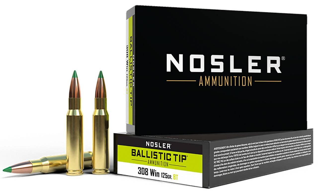 Nosler Ballistic Tip Hyper Velocity Centerfire Spitzer Cartridge Ammo