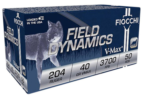 Fiocchi Field Dynamics Hyper Velocity Centerfire Hornady V-Max Cartridge Ammo