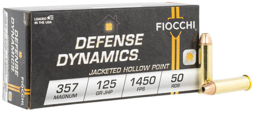 Fiocchi Defense Dynamics Hyper Velocity Centerfire Magnum Cartridge JHP Ammo