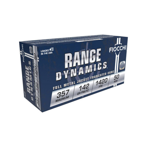 Fiocchi Range Dynamics Hyper Velocity Centerfire Magnum Truncated Cone Cartridge FMJ Ammo