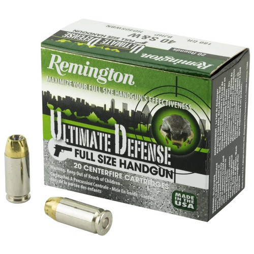 Remington Ultimate Defense Full Size Subsonic Centerfire Smith & Wesson Brass Ammo