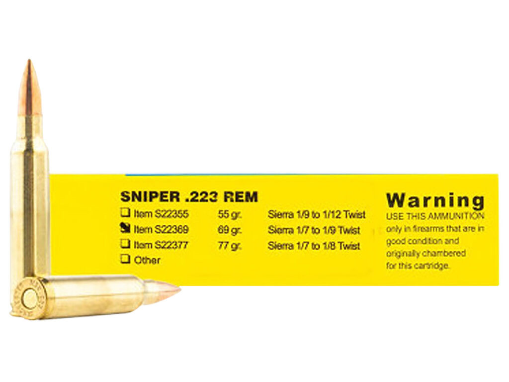223 Rem Ammo - Buffalo Bore Ammo Sniper Strictly Business Boat Tail Case HP Buffalo Bore Sniper Strictly Business Boat Tail Case HP Ammo