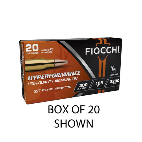 Fiocchi Hyperformance Hunt Hyper Velocity Centerfire Super Shock Tip Cartridge Ammo