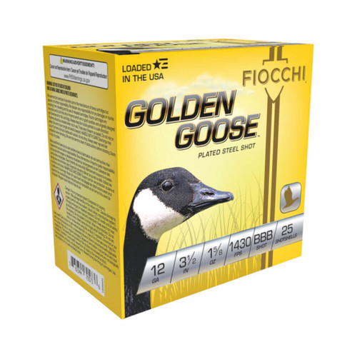 12 Gauge Ammo - Fiocchi Golden Goose Ammo BBB Cartridge 1-5/8oz Fiocchi Golden Goose BBB Cartridge 1-5/8oz Ammo