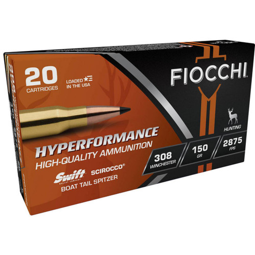 Fiocchi Hyperformance Hunt Hyper Velocity Centerfire Swift Scirocco II Bonded Cartridge Ammo