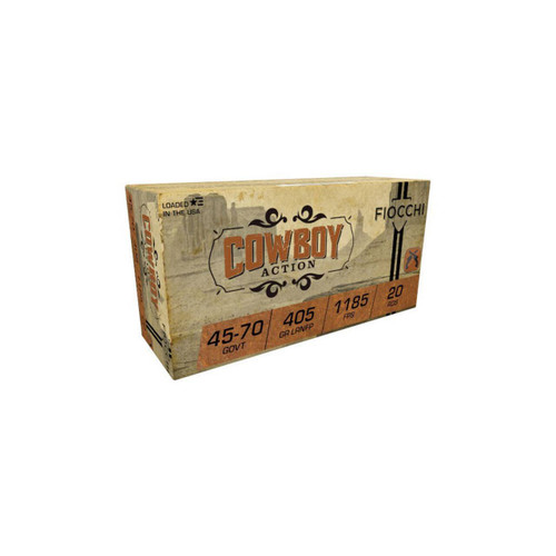 Fiocchi Cowboys Hyper Velocity Centerfire Government Flat Nose Cartridge HP Ammo