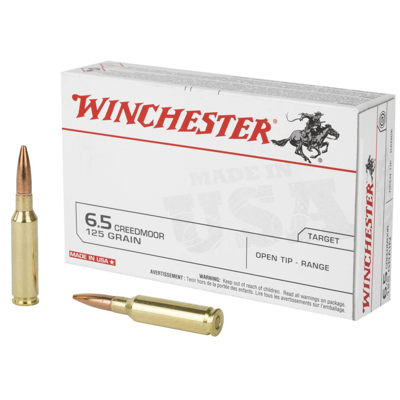 Winchester USA White Hyper Velocity Centerfire Open Tip Range Cartridge Ammo