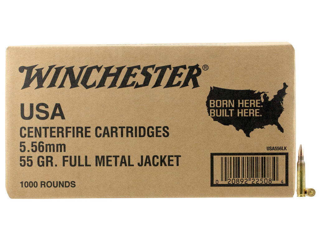 5.56 NATO Ammo - Bulk Winchester Ammo WM1931000 USA M193 Sold Case FMJ Bulk Winchester WM1931000 USA M193 Sold Case FMJ Ammo