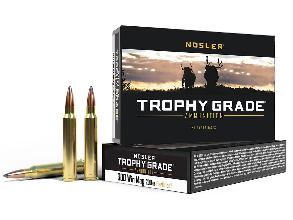300 Win Mag Ammo - Nosler Trophy Grade Spitzer Partition Case Nosler Trophy Grade Spitzer Partition Case Ammo