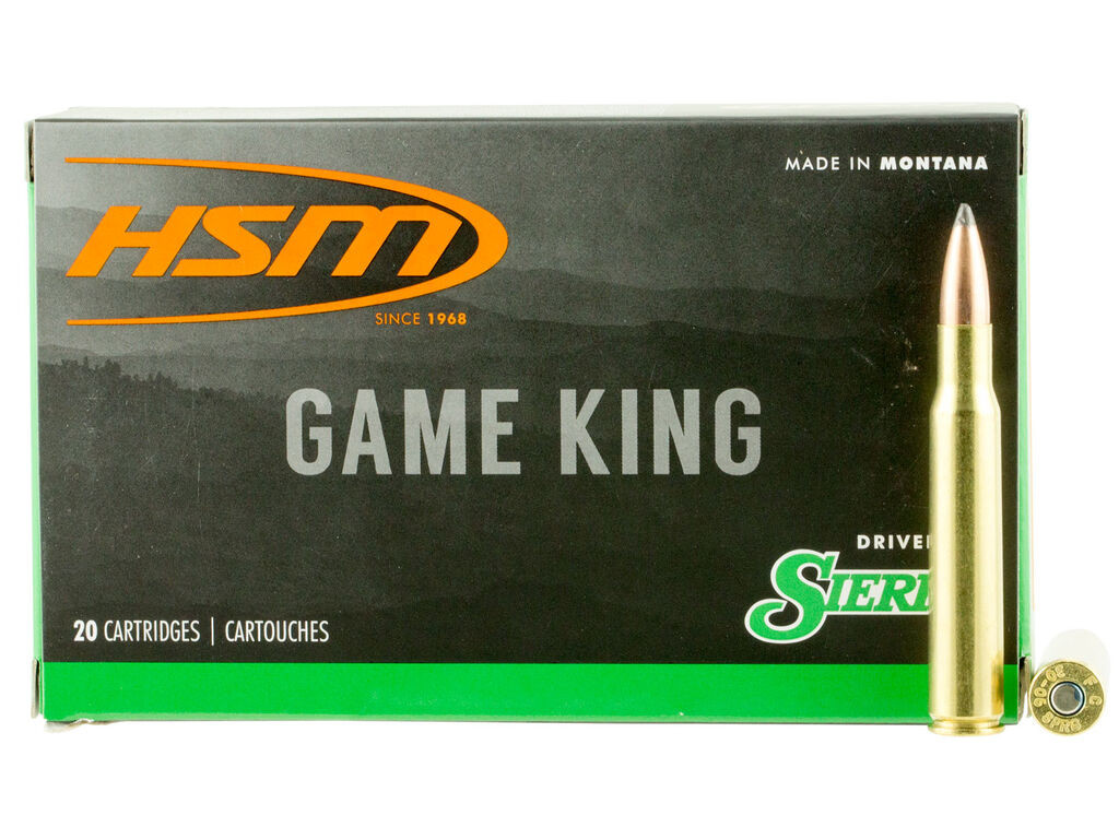 300 RUM Ammo - HSM Game King Sierra GameKing Spitzer Boat Tail Case HSM Game King Sierra GameKing Spitzer Boat Tail Case Ammo