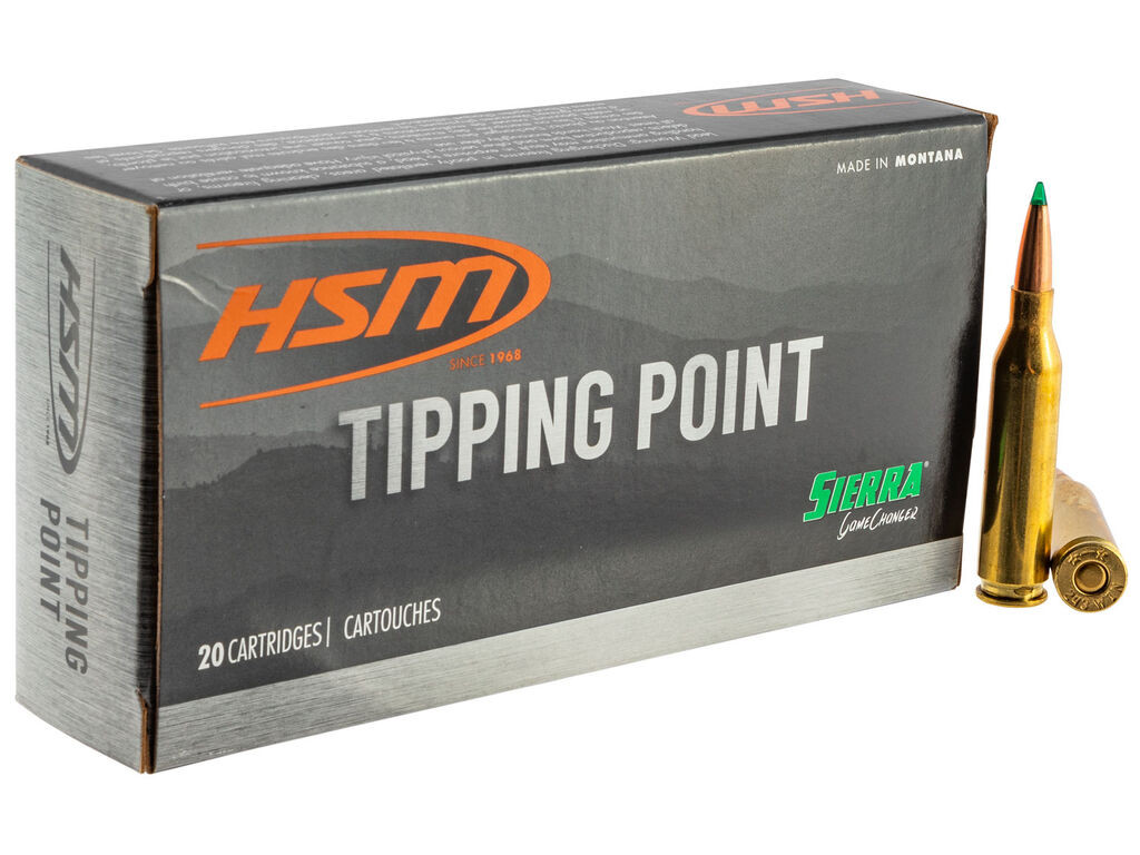 30-06 Ammo - HSM Tipping Point Springfield Sierra GameChanger Case HSM Tipping Point Springfield Sierra GameChanger Case Ammo