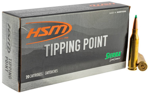 HSM Tipping Point Hyper Velocity Centerfire Sierra GameChanger Cartridge Ammo