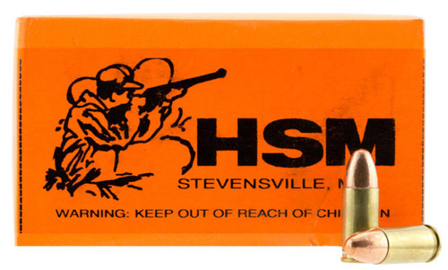 HSM Training Standard Velocity Centerfire Luger Cartridge FMJ Ammo