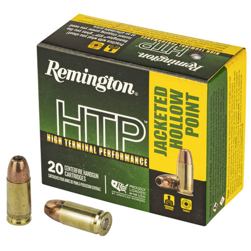 Remington High Terminal Performance HTP Subsonic Centerfire Luger Cartridge JHP Ammo
