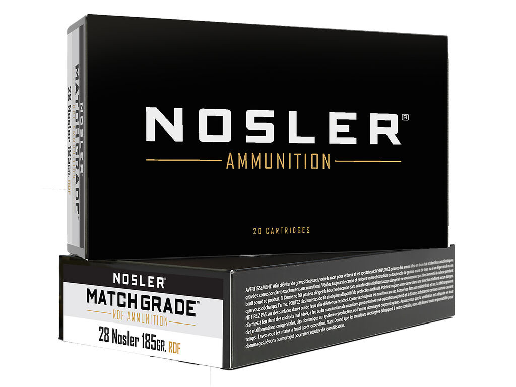 28 Nosler Ammo - Match GradeF Boat Tail Case HP Match GradeF Boat Tail Case HP Ammo