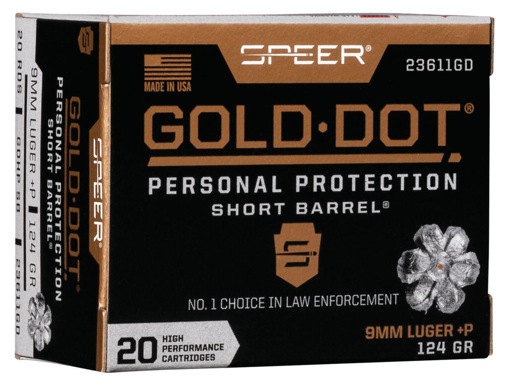 Speer Gold Dot Personal Protection Short Barrel Case HP +P Ammo