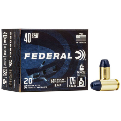 Federal Syntech Subsonic Centerfire Smith & Wesson Segmented Cartridge JHP Ammo