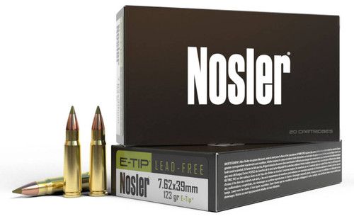 Nosler Expansion Tip Hyper Velocity Centerfire X E-Tip Boat Tail Cartridge Ammo