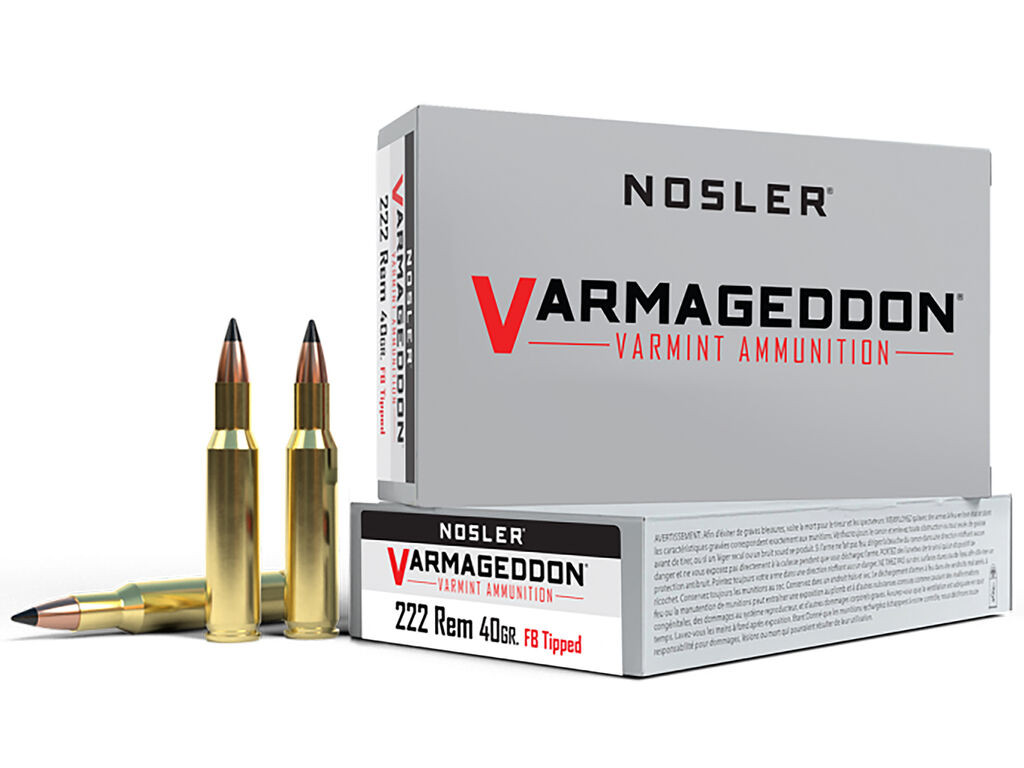 Nosler Varmageddon Flat Base Tipped Case Ammo