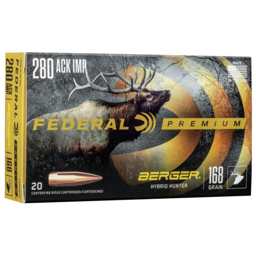 Federal Berger Hyper Velocity Centerfire Improved Hybrid Hunter Cartridge Ammo