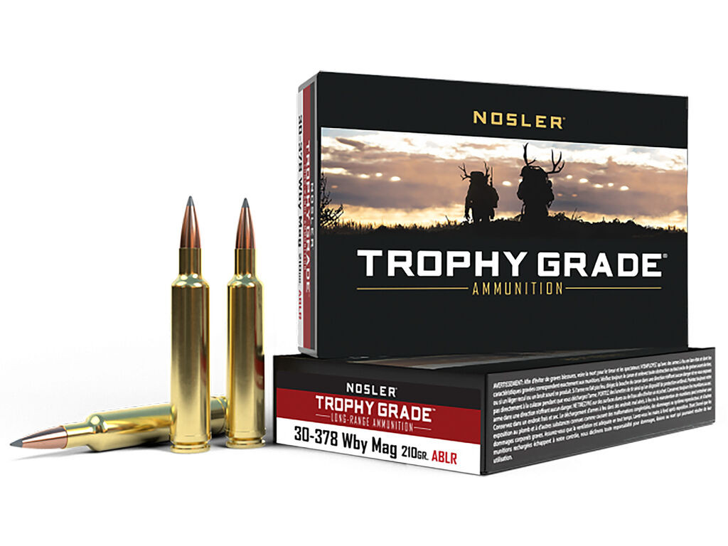 30-378 Wby Mag Ammo - Nosler Trophy Grade Long-Range Spitzer AccuBond Long Range Case Nosler Trophy Grade Long-Range Spitzer AccuBond Long Range Case Ammo
