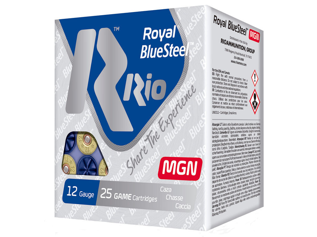12 Gauge Ammo - Rio Ammo Royal BlueSteel Case 1-1/4oz Rio Royal BlueSteel Case 1-1/4oz Ammo