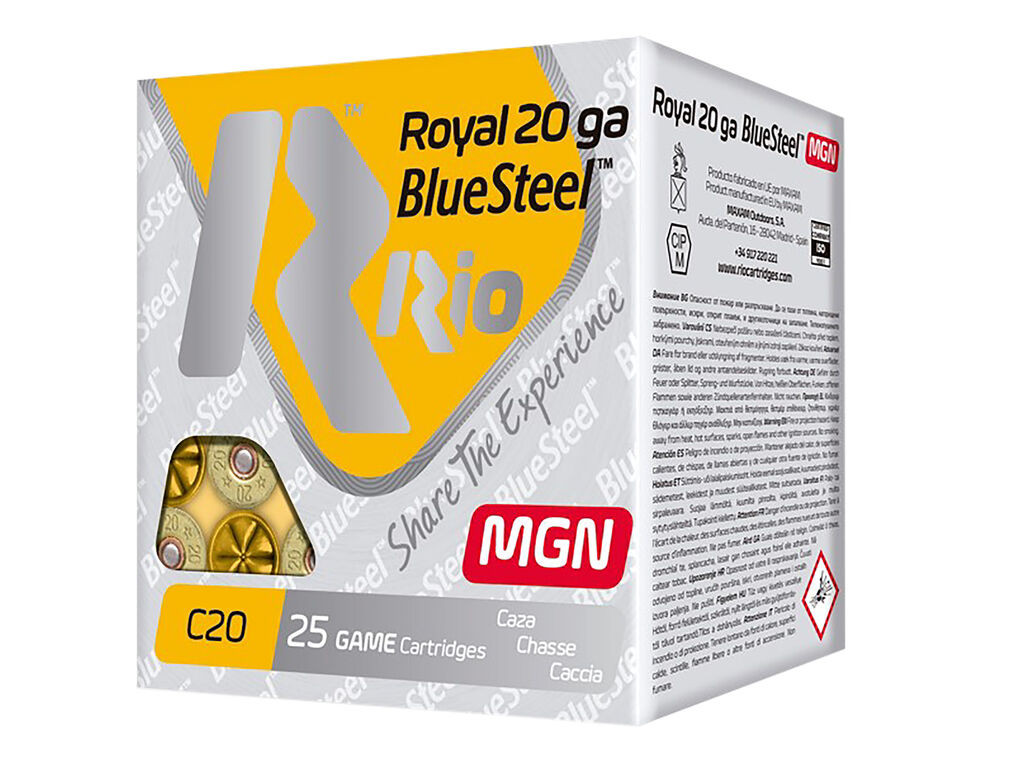 20 Gauge Ammo - Rio Ammo BlueSteel Royal Case 1oz Rio BlueSteel Royal Case 1oz Ammo