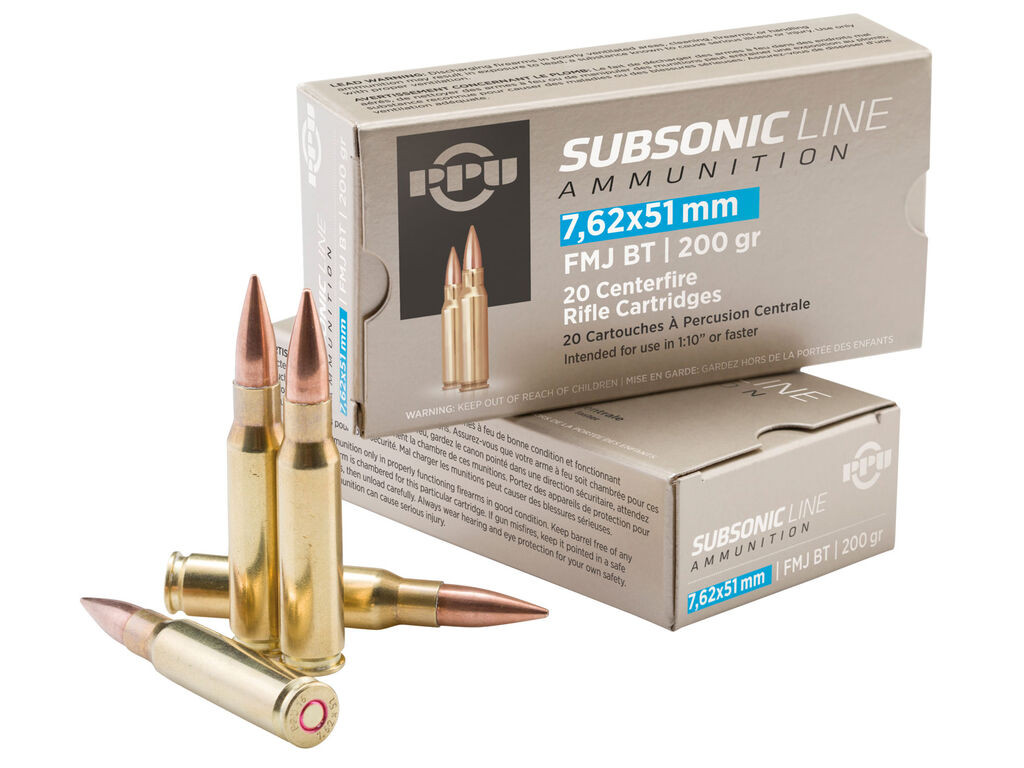 PPU Subsonic Case FMJBT Ammo