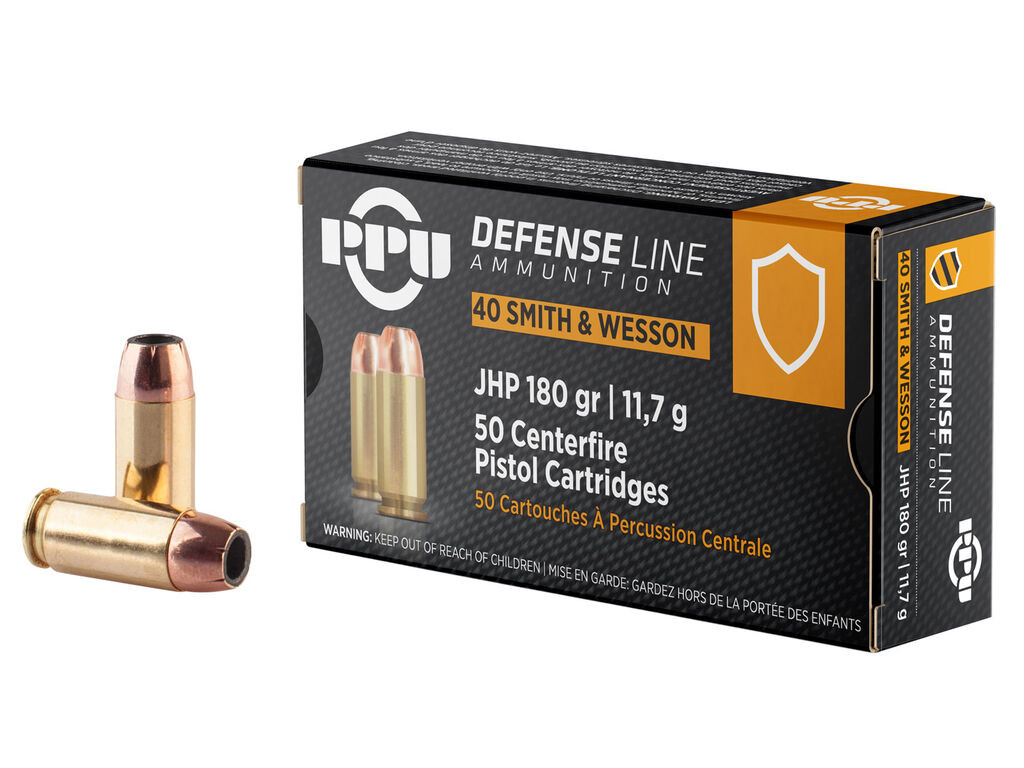 40 S&W Ammo - PPU Defense Case JHP PPU Defense Case JHP Ammo