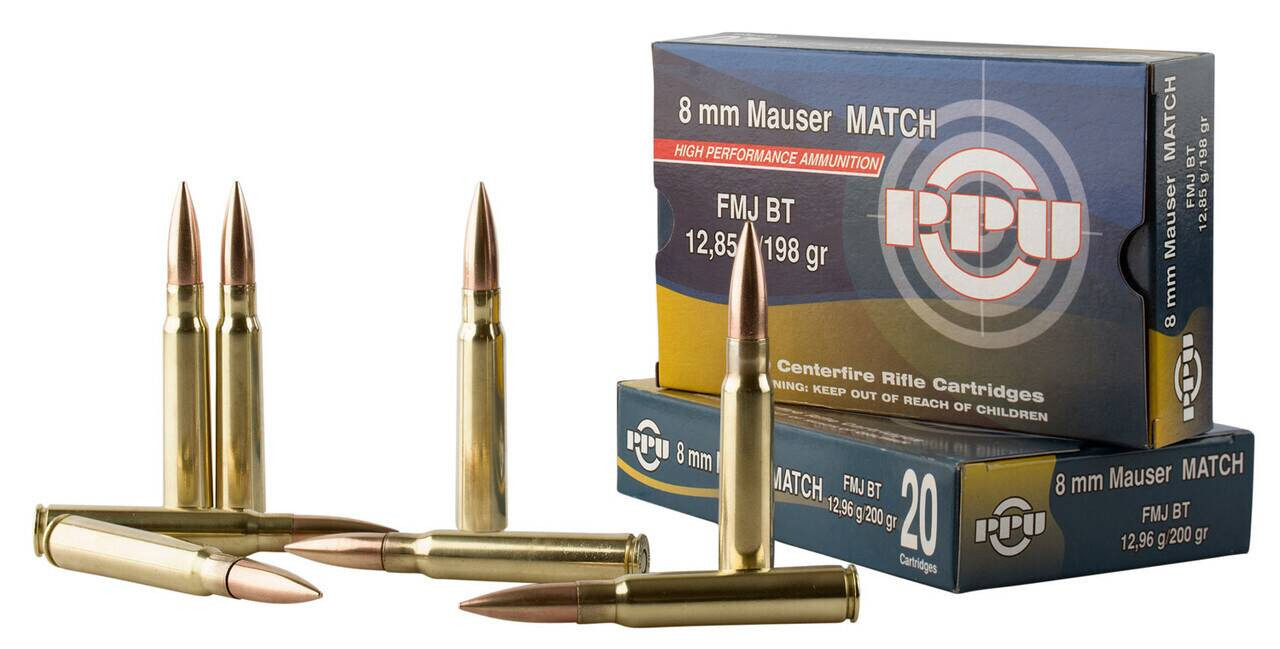 8mm Mauser Ammo - PPU Match FMJBT PPU Match FMJBT Ammo