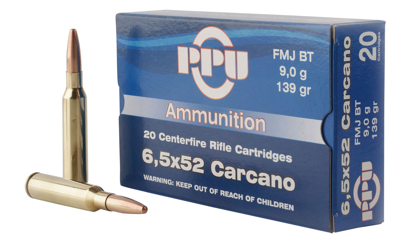 6.5x52mm Carcano Ammo - PPU CRCN FMJ PPU CRCN FMJ Ammo